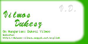 vilmos dukesz business card